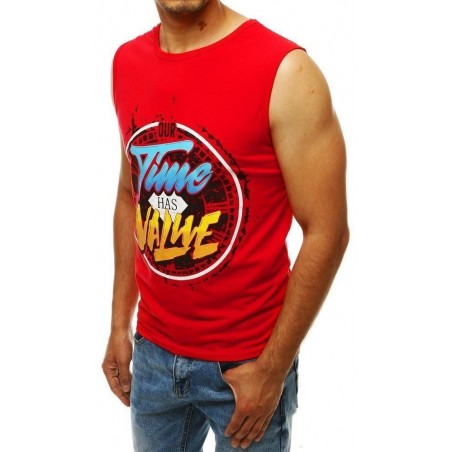 Pánske tričko bez rukávov RX4275 - červené