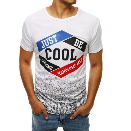 Pánske tričko s potlačou RX4279 - biele