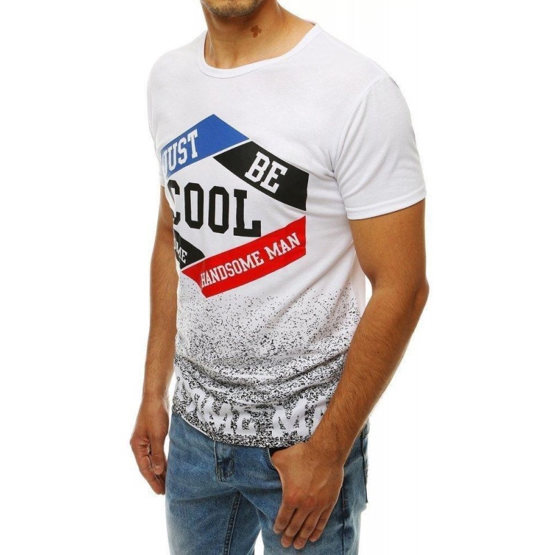 Pánske tričko s potlačou RX4279 - biele