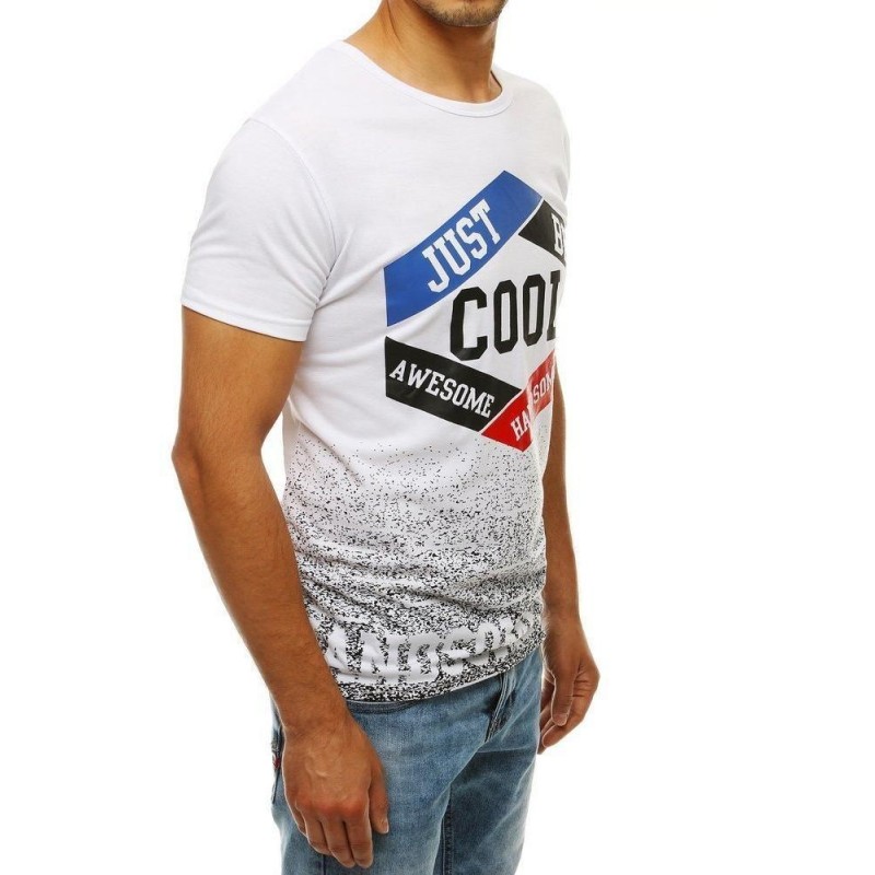 Pánske tričko s potlačou RX4279 - biele