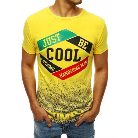 Pánske tričko s potlačou RX4280 - žlté