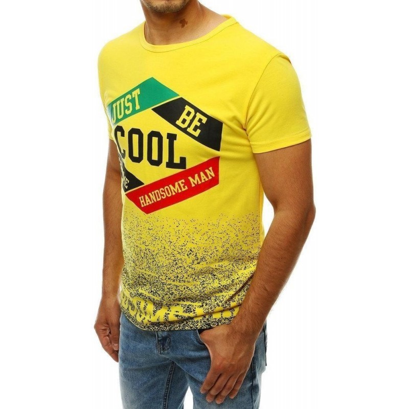 Pánske tričko s potlačou RX4280 - žlté