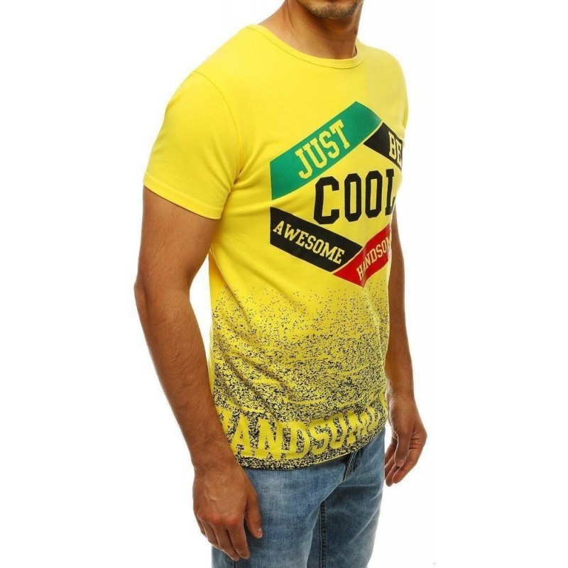 Pánske tričko s potlačou RX4280 - žlté