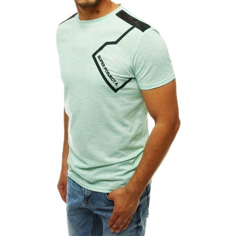 Zelené tričko s potlačou pre pánov RX4287