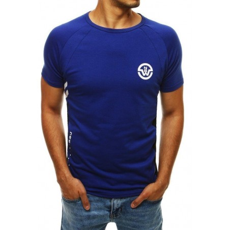 Pánske modré tričko s potlačou RX4293