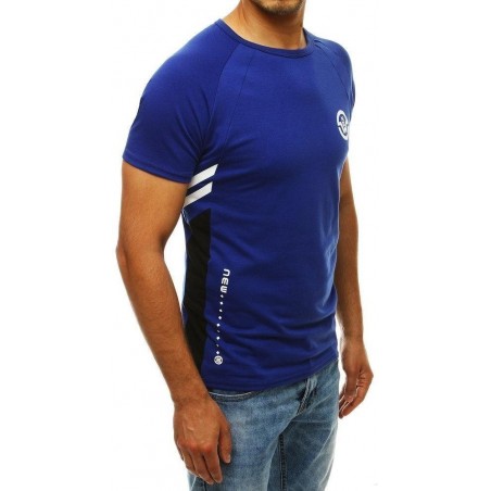 Pánske modré tričko s potlačou RX4293