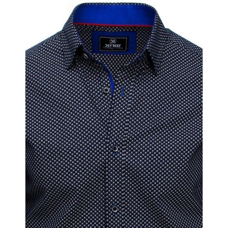 Pánska čierna košeľa PREMIUM DX1804, veľ. L