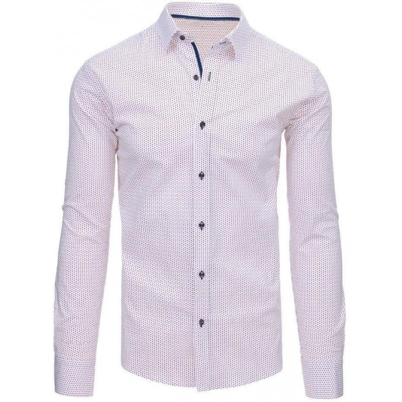 Pánska košeľa s dlhým rukávom (dx1461) - biela