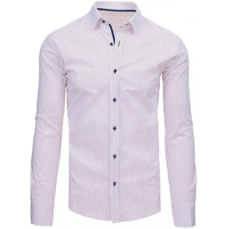 Pánska košeľa s dlhým rukávom (dx1461) - biela