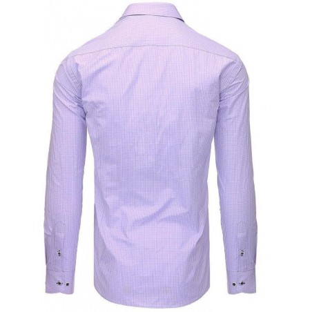 Pánska fialová košeľa s károvaným vzorom (dx1463)