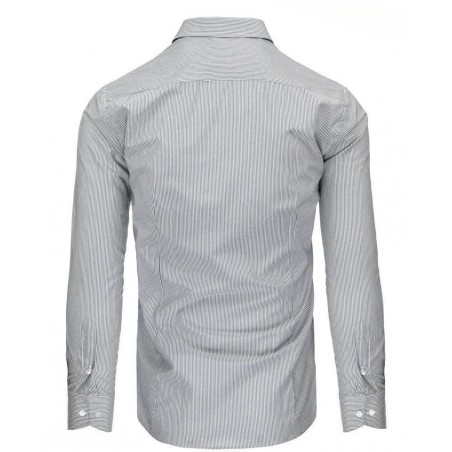 Bielo-sivá pánska košeľa s jemným pásikavým vzorom (dx1496)