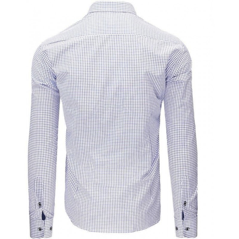 Károvaná bielo-modrá pánska košeľa (dx1486)