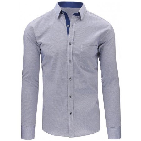 Modro-biela košeľa s károvaným vzorom (dx1489)