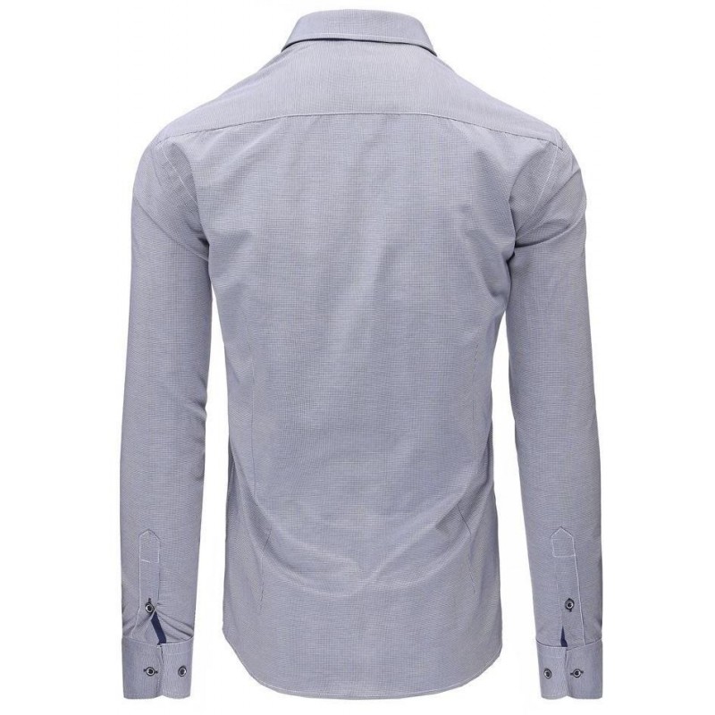 Modro-biela košeľa s károvaným vzorom (dx1489)