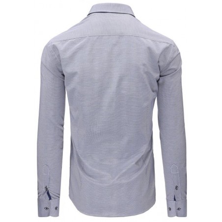 Modro-biela košeľa s károvaným vzorom (dx1489)