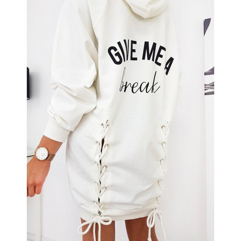 Dámske ecru šaty BREAK ME BY0549