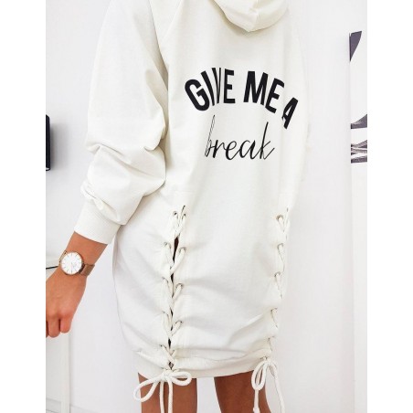 Dámske ecru šaty BREAK ME BY0549