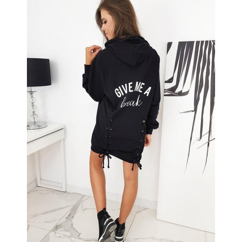 Dámske čierne šaty BREAK ME BY0550