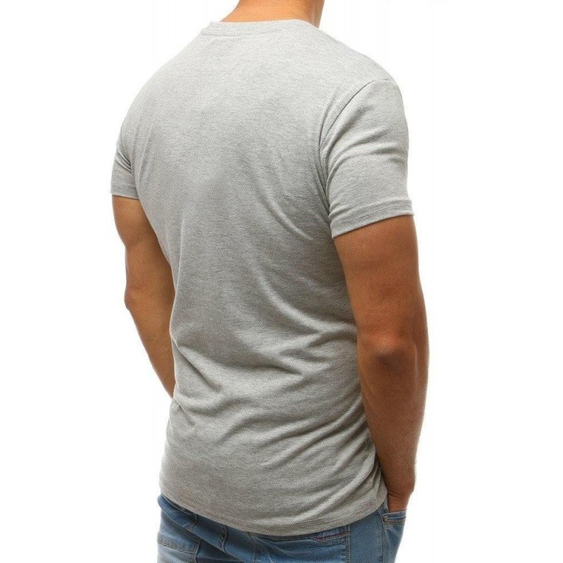 Jednofarebné pánske tričko (rx2570) - sivé