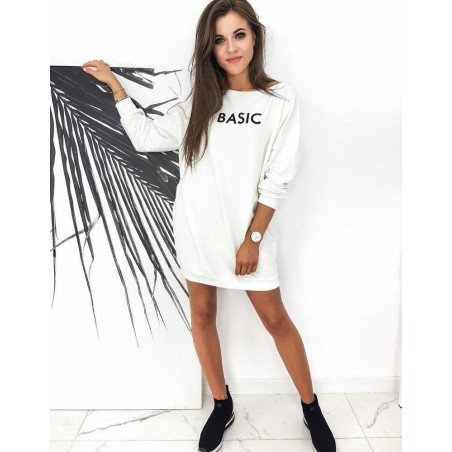 Dámske biele šaty BASIC BY0574