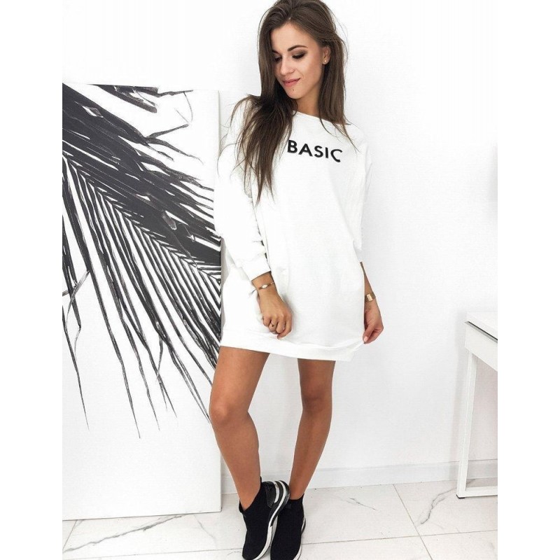 Dámske biele šaty BASIC BY0574