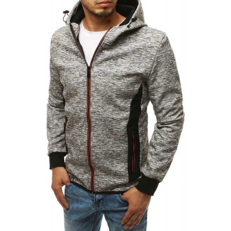 Svetlosivá pánska softshellová bunda s kapucňou TX3312