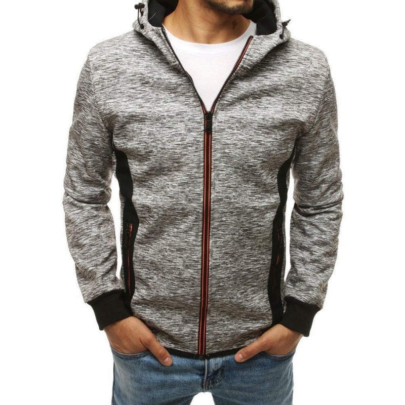 Svetlosivá pánska softshellová bunda s kapucňou TX3312