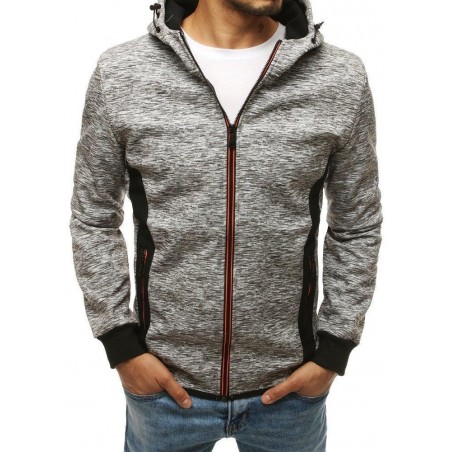 Svetlosivá pánska softshellová bunda s kapucňou TX3312