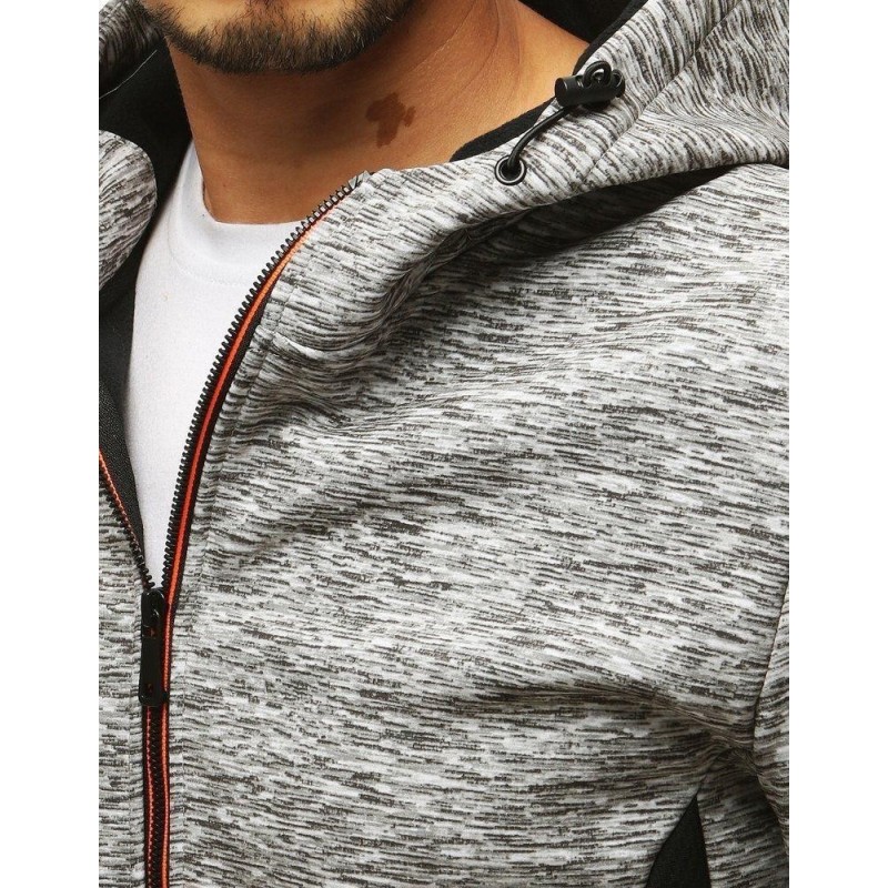 Svetlosivá pánska softshellová bunda s kapucňou TX3312