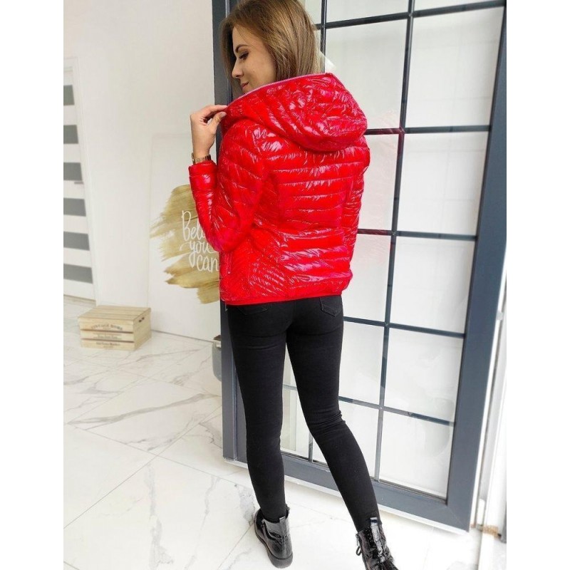 Červená dámska prešívaná prechodná bunda DEISELL TY1272