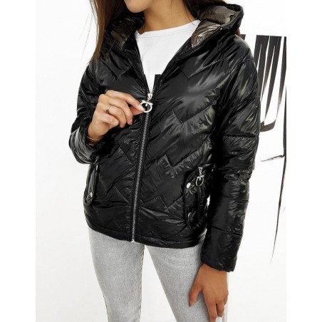 Dámska prešívaná čierna bunda FLENCE TY1273