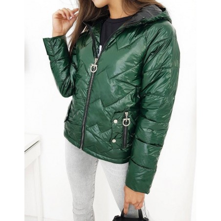Dámska prešívaná zelená bunda FLENCE TY1276
