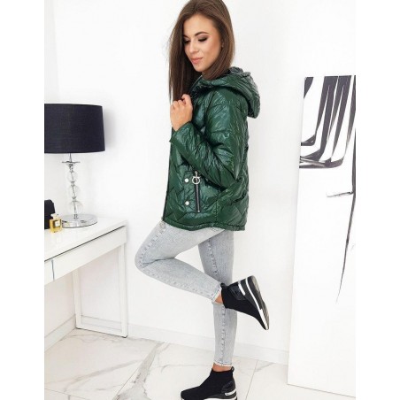 Dámska prešívaná zelená bunda FLENCE TY1276