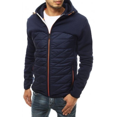 Prešívaná tmavomodrá pánska bunda TX3351