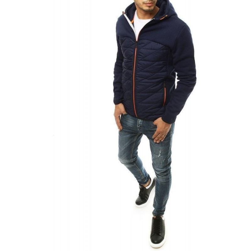 Prešívaná tmavomodrá pánska bunda TX3351