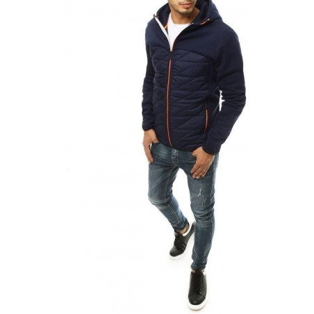 Prešívaná tmavomodrá pánska bunda TX3351