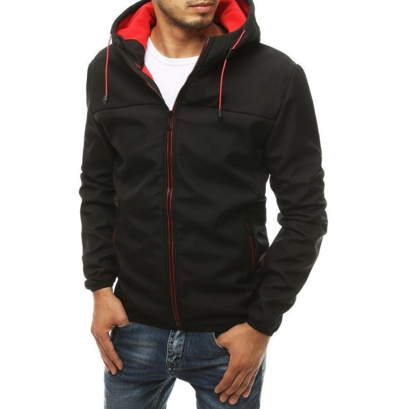 Pánska čierna softshellová bunda s kapucňou TX3353