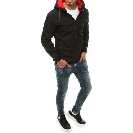 Pánska čierna softshellová bunda s kapucňou TX3353