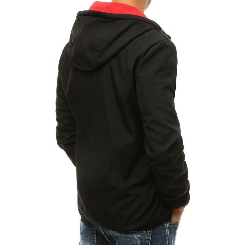 Pánska čierna softshellová bunda s kapucňou TX3353