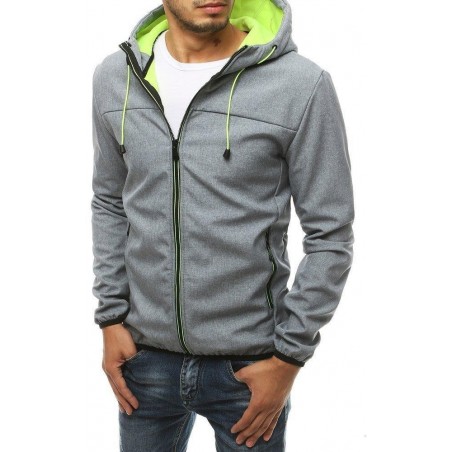 Pánska sivá softshellová bunda s kapucňou TX3354