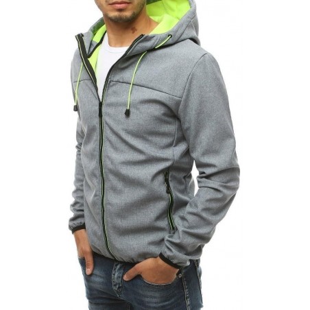 Pánska sivá softshellová bunda s kapucňou TX3354