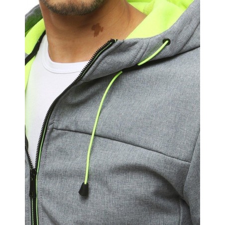 Pánska sivá softshellová bunda s kapucňou TX3354