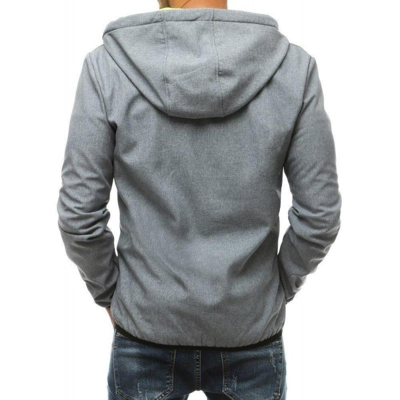 Pánska sivá softshellová bunda s kapucňou TX3354