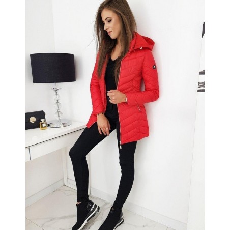 Červená dámska prešívaná bunda MINOS TY1288