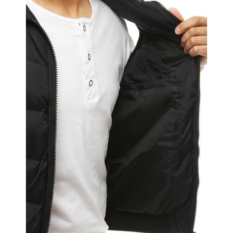 Pánska prešívaná vesta s kapucňou TX3362 - čierna