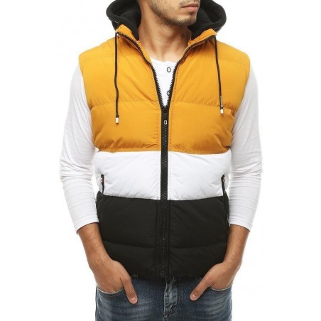Prešívaná pánska vesta s kapucňou TX3379 - žltá