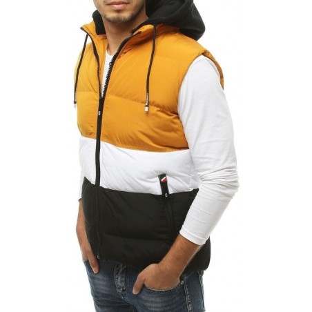 Prešívaná pánska vesta s kapucňou TX3379 - žltá