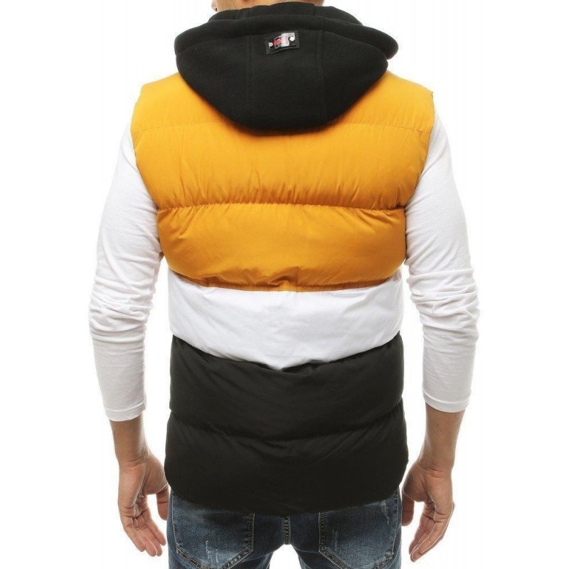 Prešívaná pánska vesta s kapucňou TX3379 - žltá