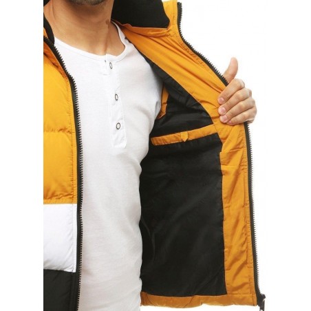 Prešívaná pánska vesta s kapucňou TX3379 - žltá