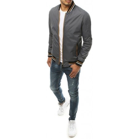 Pánska sivá bomber bunda TX3387